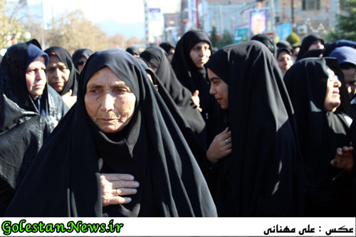 تشییع دو شهید گمنام در علی آباد کتول استان گلستان