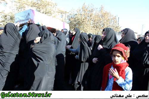 تشییع دو شهید گمنام در علی آباد کتول استان گلستان